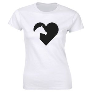 Horse Shape Of My Heart For Animal Lovers T-shirt